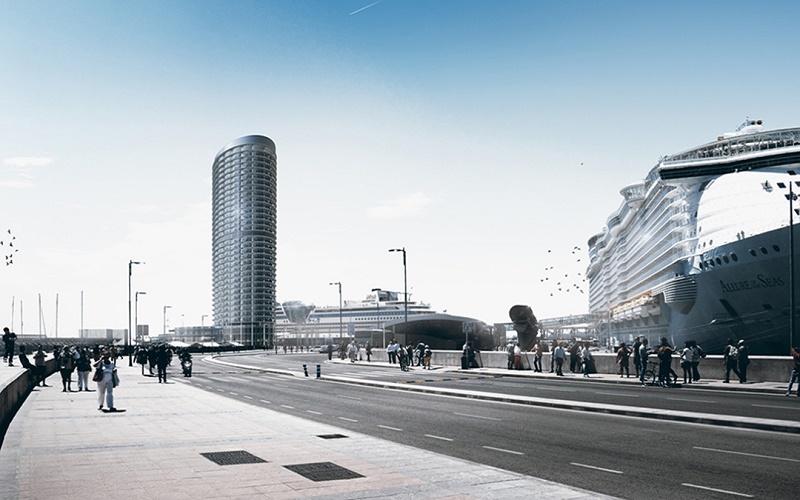 Aehcos apoya la construcción del hotel Torre del Puerto de Málaga Aehcos apoya la construcción del hotel Torre del Puerto de Málaga