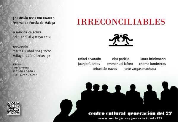 Más de 20 poetas participarán en la IV edición del Festival de Poesía de Málaga, Irreconciliables 2015