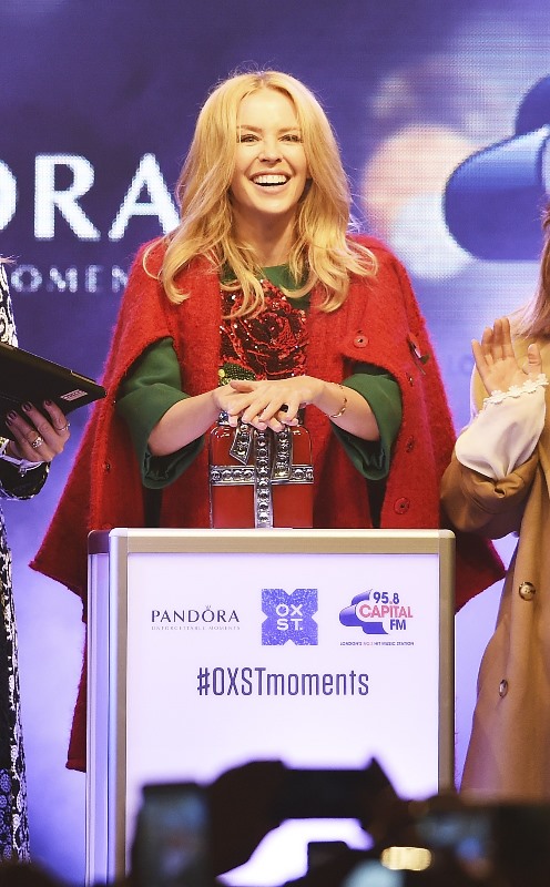 KYLIE LIGHTS UP CHRISTMAS IN OXFORD STREET, LONDON