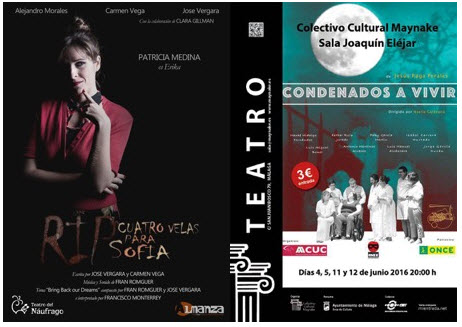 Programación de la sala Joaquín Elejar para el mes de junio