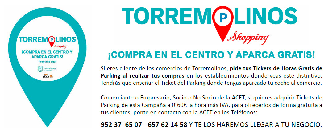 INFORMACIÓN IMPORTANTE ACERCA DEL CONVENIO COMPRA Y APARACA GRATIS EN TORREMOLINOS, MÁLAGA