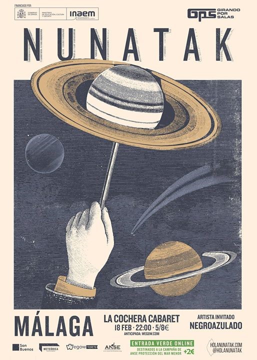 Nunatak llega a Málaga para presentar su último trabajo 'Nunatak y el Pulso Infinito' en Cochera Cabaret