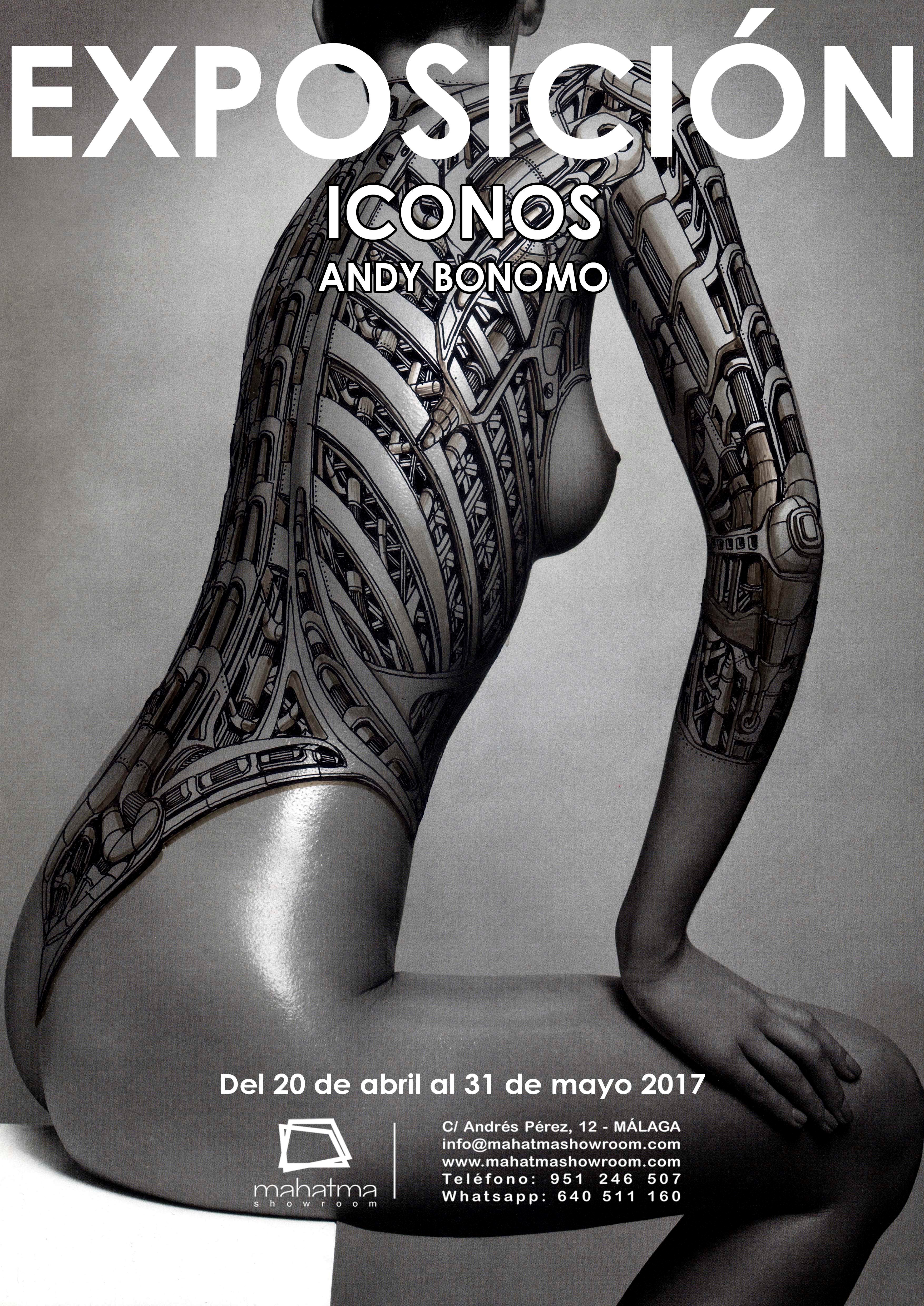 “Iconos” la exposición que propone la estética mixta humano-robot en la Galería de Mahatma Showroom de Málaga