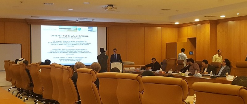 BIC EURONOVA DE MISIÓN EN EMIRATOS ÁRABES UNIDOS PARA FORMAR EN INNOVACIÓN AL EQUIPO DE LA UNIVERSIDAD DE SHARJAH