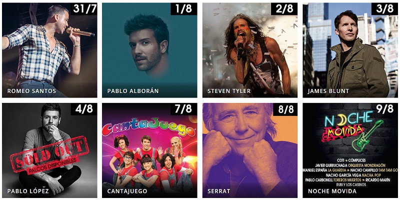 Programación actualizada Auditorio Starlite 2018 Programación actualizada Auditorio Starlite 2018