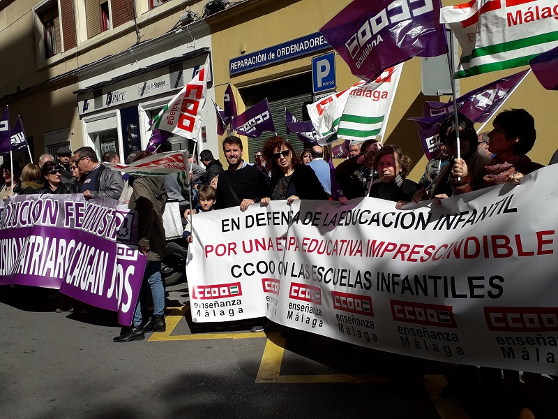 CCOO se moviliza en defensa del personal del primer ciclo de Educación Infantil contra su precariedad laboral