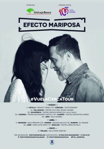 El grupo Efecto Mariposa, actuará el próximo 8 de Mayo en Málaga dentro de su gira 'Vuela Cerca' El grupo Efecto Mariposa, actuará el próximo 8 de Mayo en Málaga dentro de su gira 'Vuela Cerca'