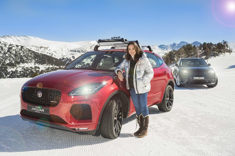 TAMARA FALCÓ PONE A PRUEBA SU JAGUAR E-PACE DIESEL 4x4 EN LAS PISTAS DE ANDORRA