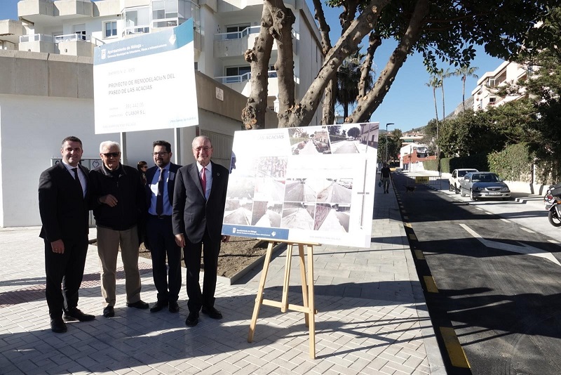 Entra en servicio el Paseo de las Acacias de Pedregalejo en Málaga tras renovación y una inversión de casi 300.000 euros