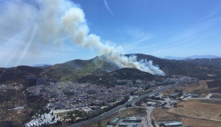 Declarado un incendio forestal en Casabermeja
