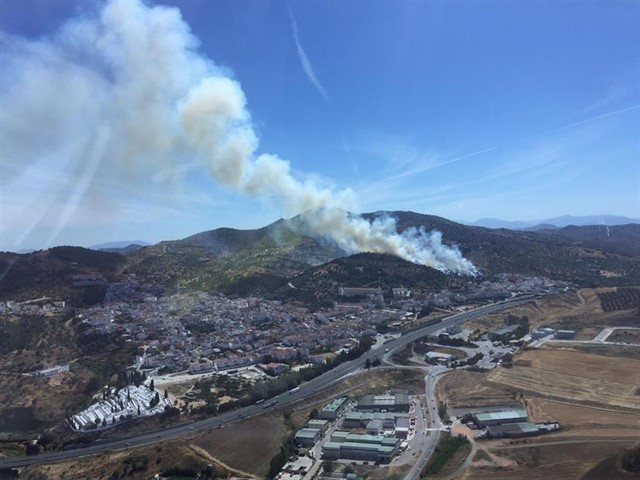 Declarado un incendio forestal en Casabermeja