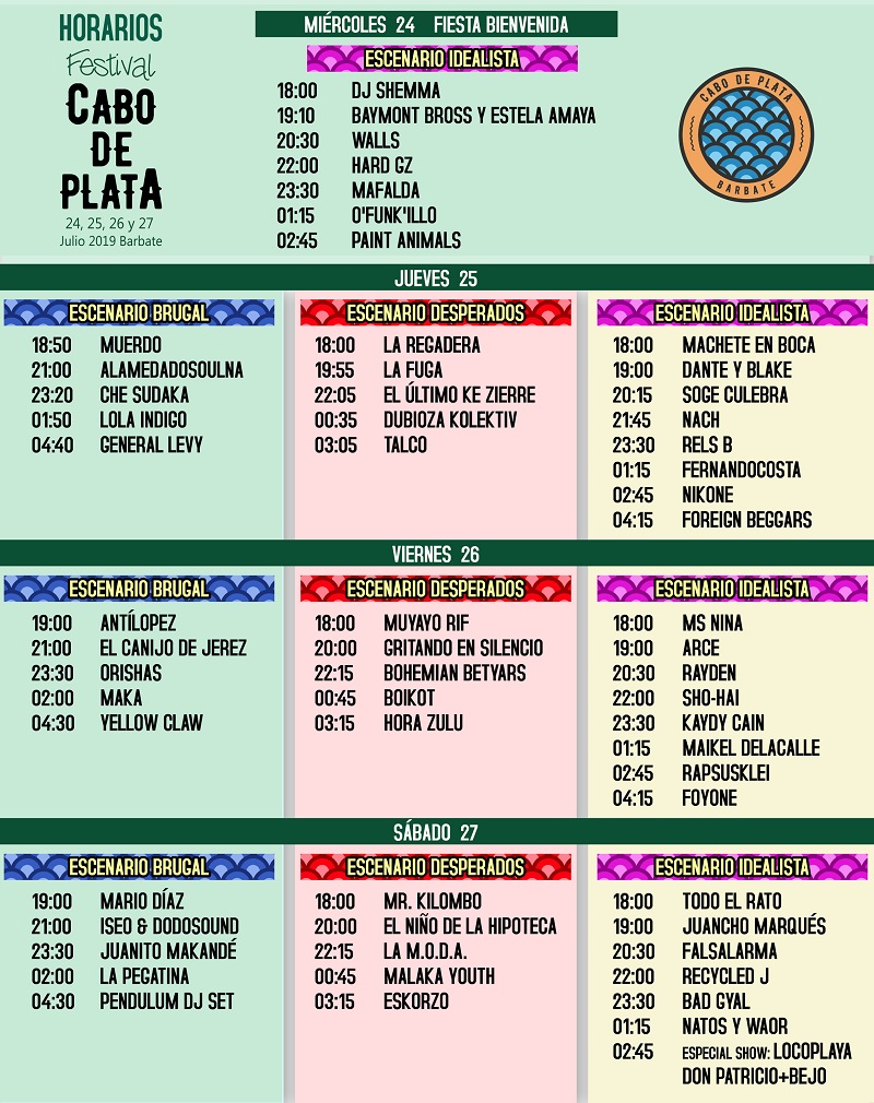 Orishas, Yellow Claw y El Canijo de Jerez pondrán la salsa picante mañana en el FESTIVAL CABO DE PLATA, Barbate, Cadíz Orishas, Yellow Claw y El Canijo de Jerez pondrán la salsa picante mañana en el FESTIVAL CABO DE PLATA, Barbate, Cadíz