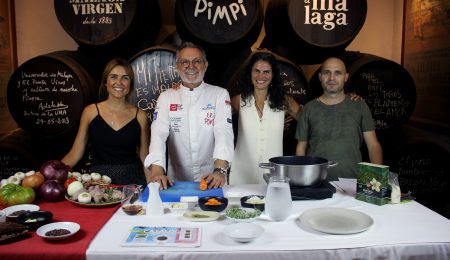 La Fundación El Pimpi elegida para participar en un programa de vídeos recetas de Comercio Justo con una elaboración del chef Samuel Perea