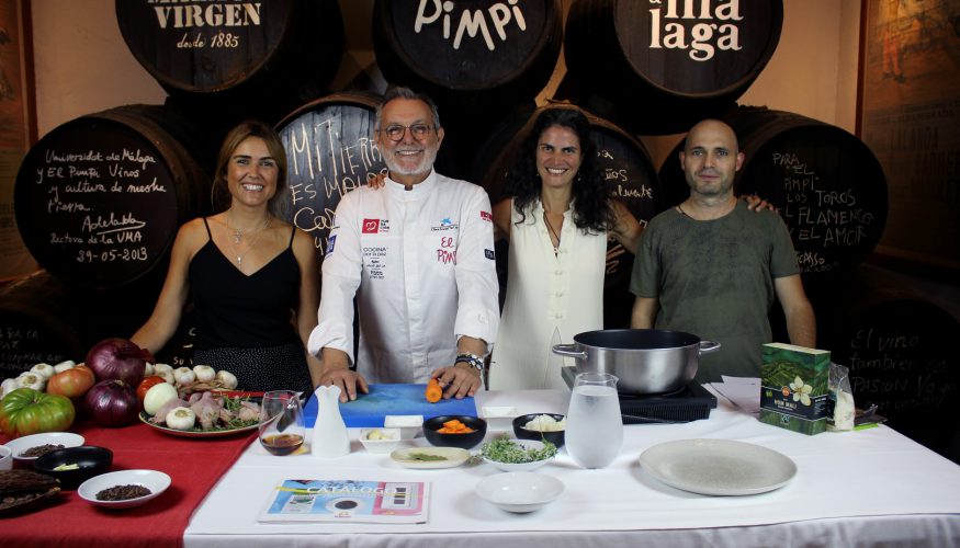 La Fundación El Pimpi elegida para participar en un programa de vídeos recetas de Comercio Justo con una elaboración del chef Samuel Perea