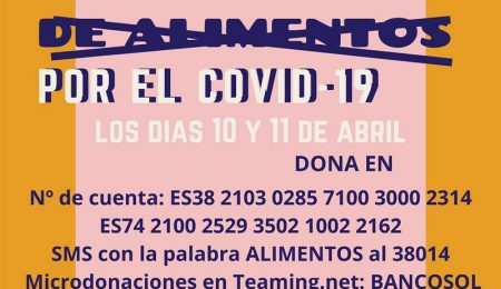 Bancosol realiza en Málaga este viernes y sábado una gran recogida virtual por el coronavirus