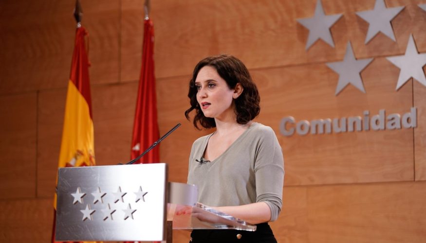 La presidenta de la Comunidad, Isabel Díaz Ayuso, acusa al Gobierno de llevar a Madrid a "la ruina"