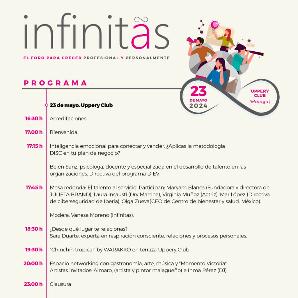 Infinitas en Málaga reúne en distintas ponencias y mesas redondas a más de una docena de mujeres inspiradoras el 23 y 24 de mayo