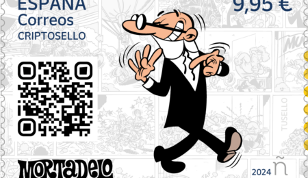Correos presenta el primer CRIPTOSELLO de España, dedicado a Mortadelo y sus disfraces