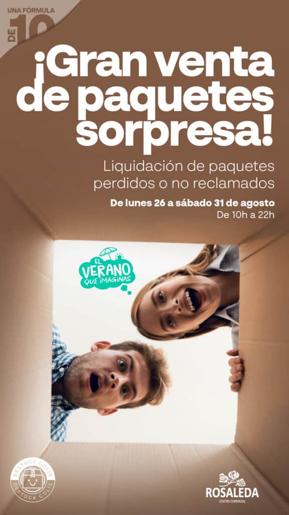 Llega al Centro Comercial Rosaleda de Málaga un original mercado sorpresa de paquetes perdidos o no reclamados