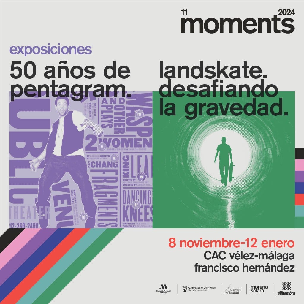 El Festival Moments viaja a Vélez-Málaga con dos exposiciones sobre el estudio Pentagram y el universo del skateboard