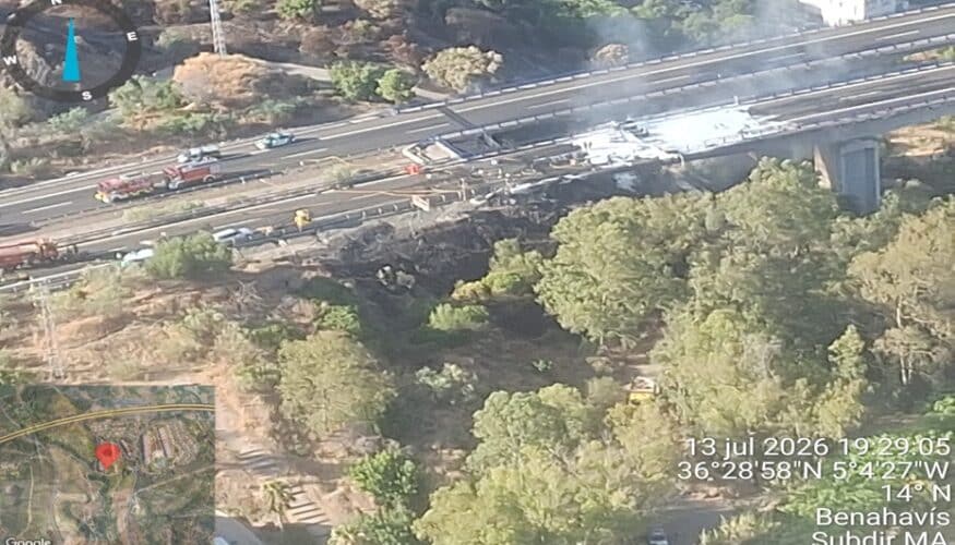 Dos fallecidos y siete heridos en un accidente en la autopista AP-7 en Benahavís