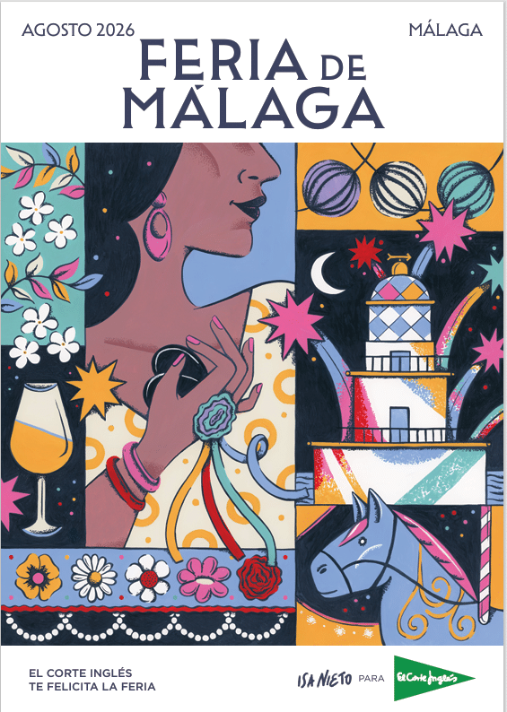 El Corte Inglés elige a la ilustradora Isa Nieto para representar el día y la noche de la Feria de Málaga