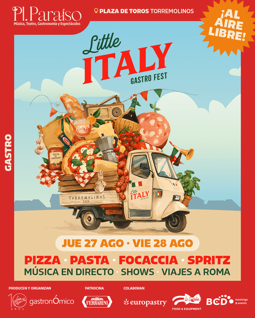 Torremolinos convierte Plaza Paraíso en una piazza italiana para despedir agosto entre gastronomía, música y espectáculo 