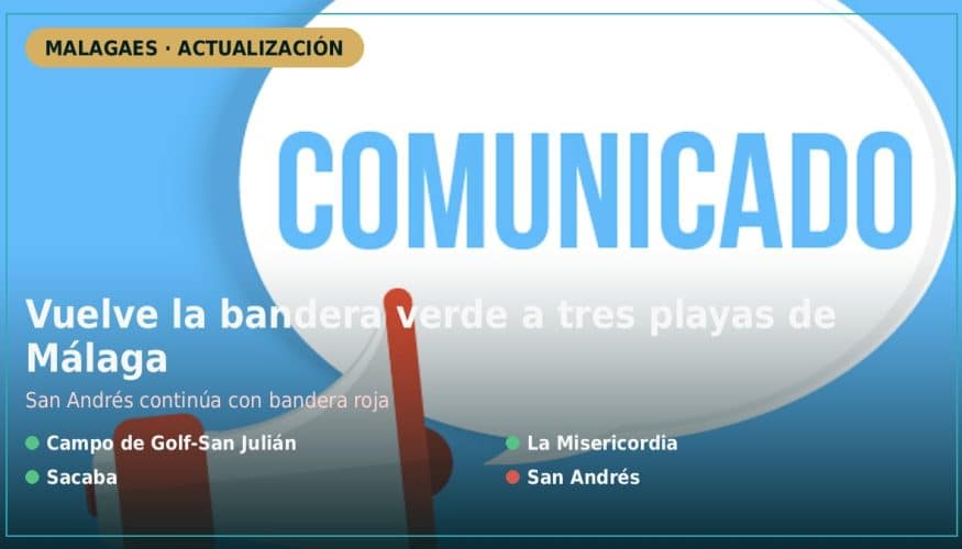 El Ayuntamiento restablece la bandera verde en las playas del Campo de Golf – San Julián, La Misericordia, Sacaba, mientras que San Andrés sigue con bandera roja