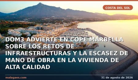 DOM3 advierte en COPE Marbella sobre los retos de infraestructuras y la escasez de mano de obra en el sector de la vivienda da alta calidad