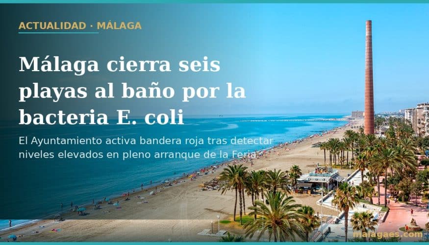 El Ayuntamiento establece bandera roja y cierra al baño las playas del Campo de Golf-San Julián, Guadalmar, La Misericordia, Sacaba, San Andrés y El Palo