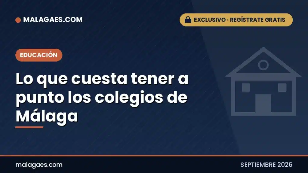 Lo que cuesta tener a punto los colegios de Málaga: radiografía del gasto municipal en el arranque del curso