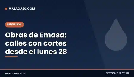 Obras de Emasa: estas son las calles de Málaga con cortes y ocupación de calzada desde el lunes 28 Obras de Emasa: calles con cortes desde el lunes 28