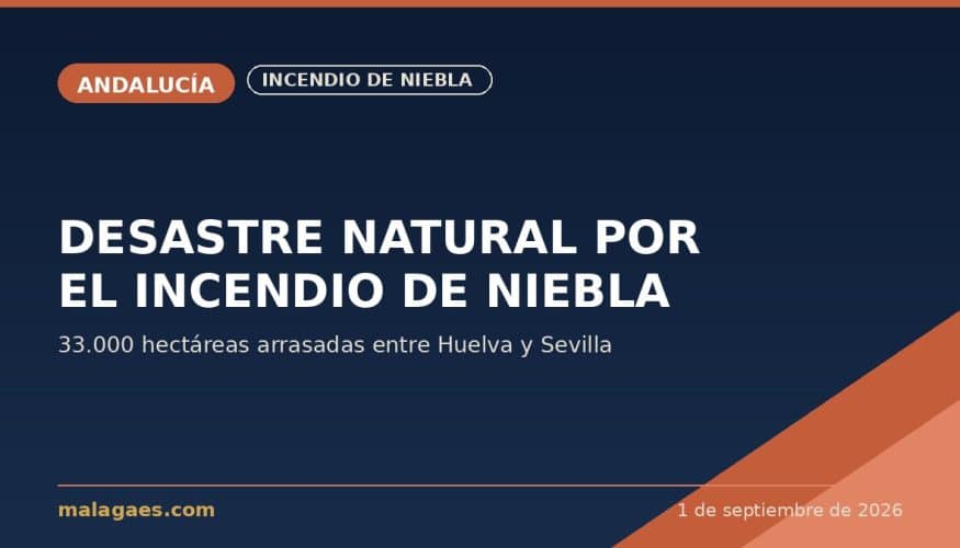 La Junta declara desastre natural el incendio de Niebla, que arrasó cerca de 33.000 hectáreas