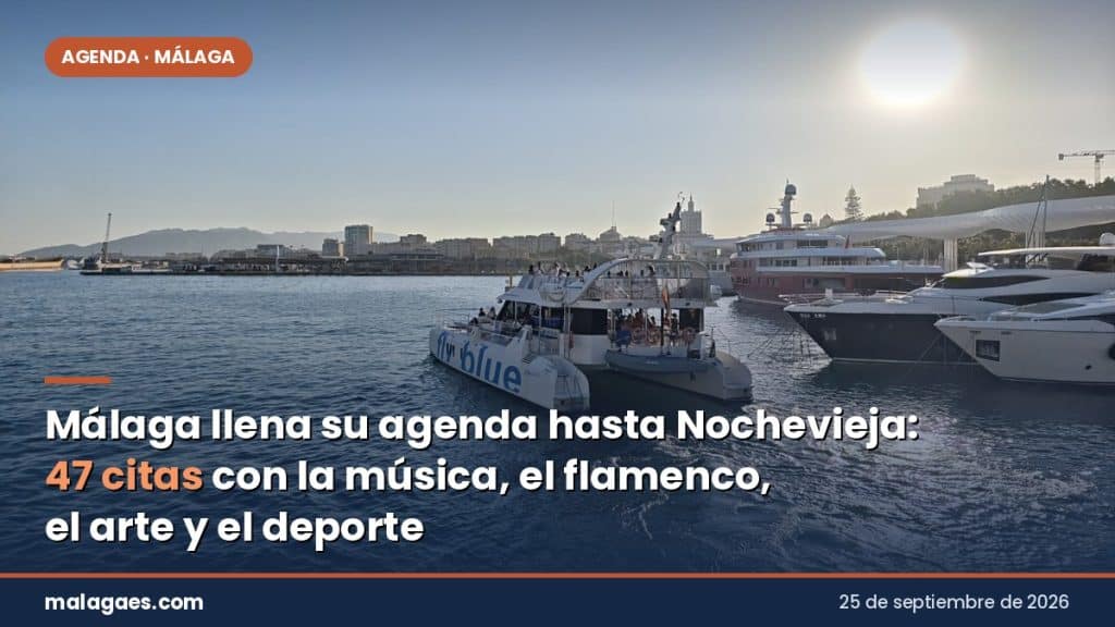 Málaga llena su agenda hasta Nochevieja: 47 citas con la música, el flamenco, el arte y el deporte