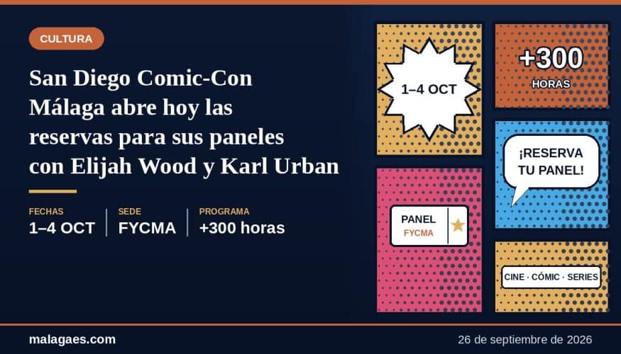 San Diego Comic-Con Málaga abre hoy las reservas para sus paneles con Elijah Wood y Karl Urban