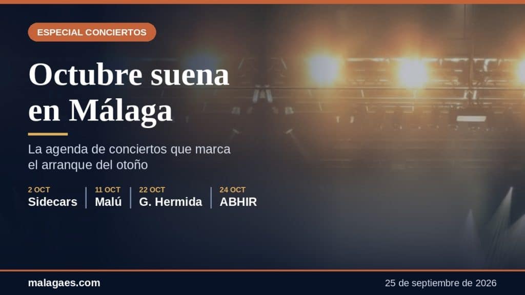 Octubre suena en Málaga: la agenda de conciertos que marca el arranque del otoño