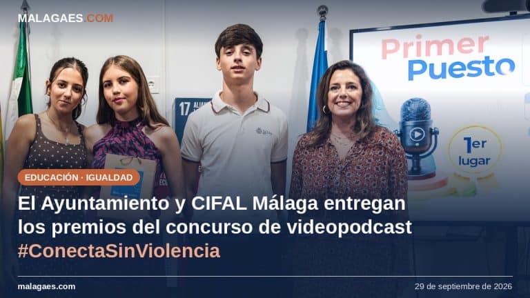 El Ayuntamiento y CIFAL Málaga entregan los premios del concurso de videopodcast #ConectaSinViolencia