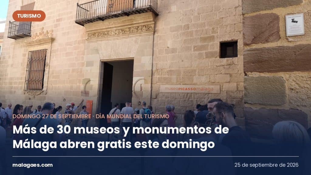 Más de 30 museos y monumentos de Málaga abren gratis este domingo por el Día Mundial del Turismo