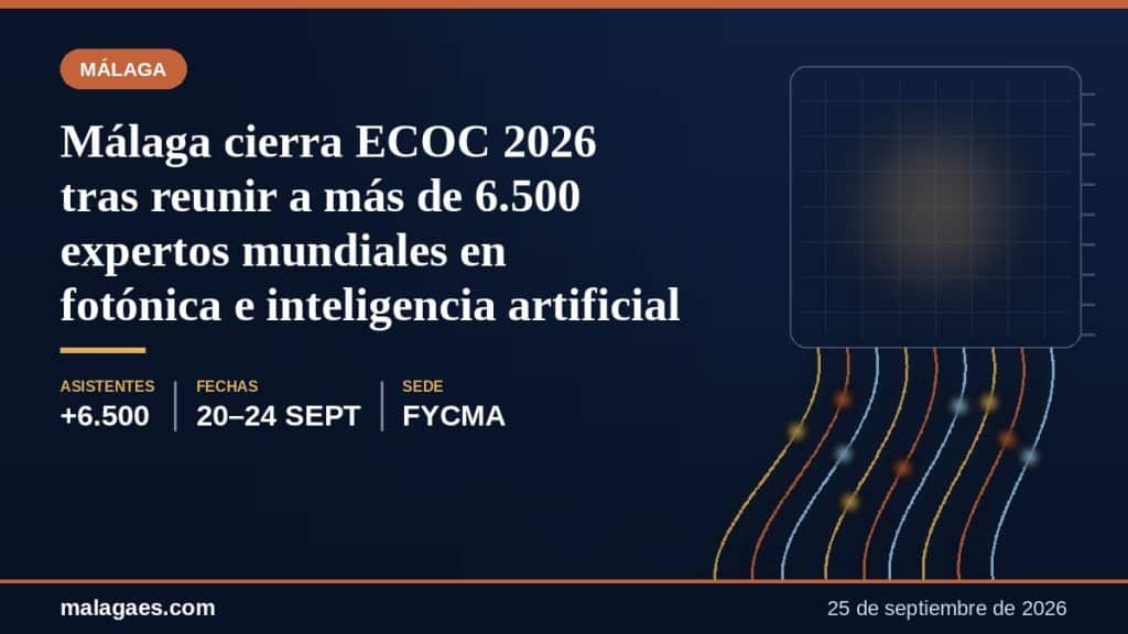 Málaga cierra ECOC 2026 tras reunir a más de 6.500 expertos mundiales en fotónica e inteligencia artificial