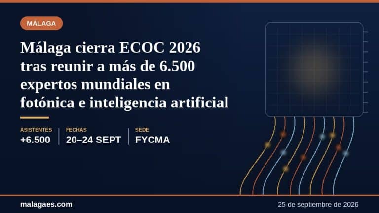 Málaga cierra ECOC 2026 tras reunir a más de 6.500 expertos mundiales en fotónica e inteligencia artificial
