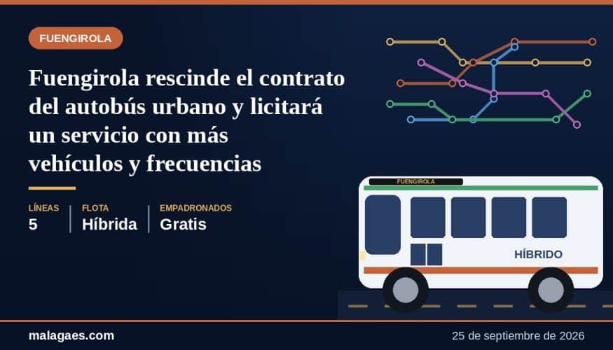 Fuengirola rescinde el contrato del autobús urbano y licitará un servicio con más vehículos y frecuencias