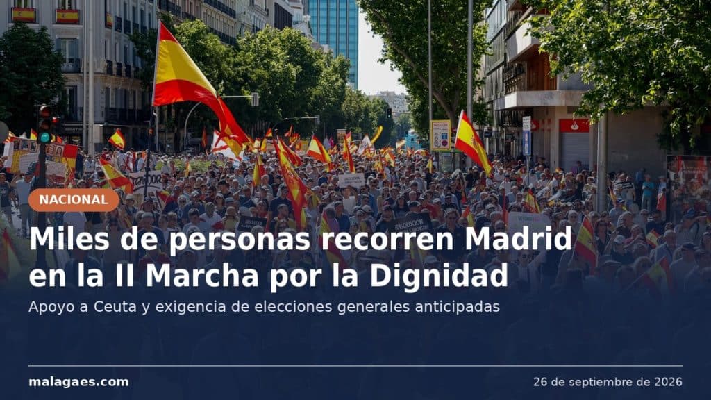 La segunda ‘Marcha por la Dignidad’ recorre el centro de Madrid en apoyo a Ceuta y para exigir elecciones ya