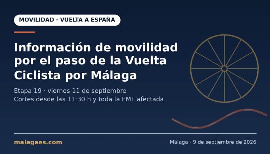 Información de movilidad con motivo del recorrido por Málaga de la 19.ª etapa de la Vuelta Ciclista a España