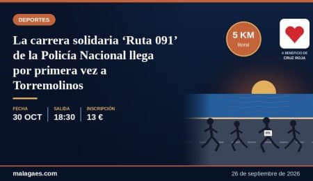 La carrera solidaria ‘Ruta 091’ de la Policía Nacional llega por primera vez a Torremolinos
