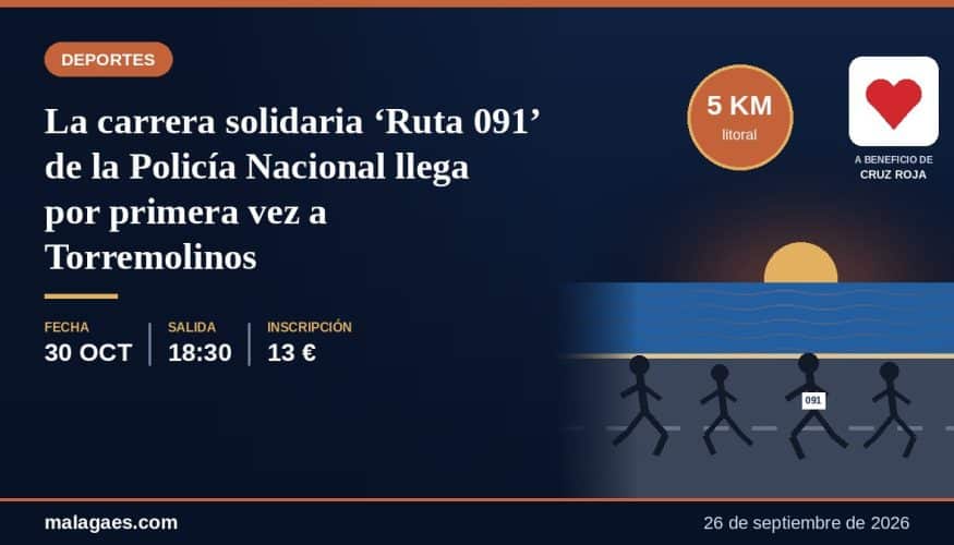 La carrera solidaria ‘Ruta 091’ de la Policía Nacional llega por primera vez a Torremolinos