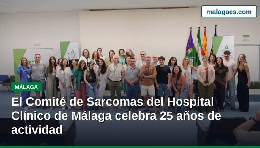 El complejo hospitalario universitario Virgen de la Victoria, dependiente del Servicio Andaluz de Salud (SAS) de la Consejería de Presidencia, Sanidad y Emergencias, ha celebrado la actividad de su Comité de Sarcoma, que cumple 25 años desde su puesta en marcha, en el marco del día mundial de esta enfermedad de alta complejidad. En este sentido, cabe destacar que cada año son evaluados por este comité de expertos más de medio millar de pacientes, a través de las 11 especialidades que intervienen en todo el proceso de diagnóstico, tratamiento y seguimiento. La trayectoria consolidada de 25 años de actividad garantiza una atención integral y personalizada a las personas afectadas por esta patología mediante el diseño asistencial más adecuado para cada caso. Asimismo, cabe resaltar que la labor coordinada y transversal de las distintas áreas de conocimiento permite optimizar de manera significativa los tiempos de diagnóstico, así como mejorar la efectividad y precisión de los tratamientos quirúrgicos, farmacológicos y radioterápicos. A lo largo de sus más de dos décadas de historia, este equipo multidisciplinar ha mantenido un proceso constante de evolución e incorporación de nuevas áreas clínicas para adaptar el abordaje de la enfermedad a los más altos estándares asistenciales. En la actualidad, la estructura principal del Comité de Sarcomas está integrada de forma permanente por profesionales de las especialidades de Cirugía General, Radiodiagnóstico, Anatomía Patológica, Oncología Radioterápica, Medicina Nuclear, Traumatología y Oncología Médica. A este núcleo de trabajo se suma, en función de las necesidades específicas y la complejidad diagnóstica de cada paciente, la colaboración de especialistas de los servicios de Cirugía Torácica, Cirugía Plástica, Cirugía Maxilofacial y Cirugía Vascular. Coincidiendo con este aniversario y en el marco del Día Mundial del Sarcoma, el centro ha acogido hoy una jornada de encuentro en la que han participado miembros de este equipo multidisciplinar junto a pacientes y familiares, sirviendo como punto de convivencia y reconocimiento a la labor desarrollada por el comité a lo largo de estos 25 años de actividad.