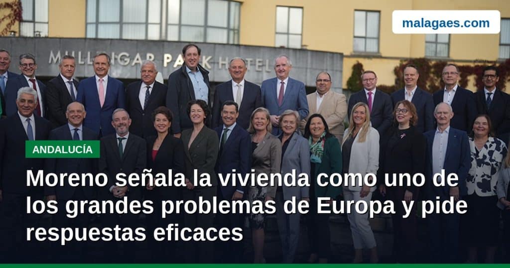 Moreno señala la vivienda como uno de los grandes problemas de Europa y pide respuestas eficaces