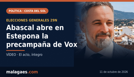 El presidente de Vox, Santiago Abascal, ha abierto este domingo en Estepona la precampaña de su partido para las elecciones generales del próximo 29 de noviembre. El acto, de carácter público y convocado a las 18.00 horas en el hotel Sol Marbella Estepona Atalaya Park, ha convertido a la Costa del Sol occidental en el punto de partida de la ruta que la formación recorrerá por toda España en las próximas siete semanas. Malagaes.com ha ofrecido el mitin en directo y lo mantiene disponible, íntegro, en el vídeo que acompaña a esta información. ▶ [VÍDEO incrustado: https://www.youtube.com/watch?v=oF0W_gzPKkA] Estepona, primera parada La elección del municipio malagueño no es casual. La provincia de Málaga es uno de los territorios donde Vox ha consolidado una presencia más estable: en las generales de 2023 obtuvo dos de los once escaños que reparte la circunscripción, y la Costa del Sol figura entre las zonas donde el partido concentra una parte relevante de su apoyo. Con esta cita, Vox se suma a un arranque de precampaña que ha tenido a Andalucía como escenario principal durante todo el fin de semana, con los principales partidos nacionales desplazando a sus líderes a la comunidad. Un mensaje de cautela Abascal llegaba a Estepona después de varios días insistiendo en la misma idea ante los suyos: no dar el resultado por hecho. Las encuestas publicadas en las últimas semanas sitúan a su formación claramente al alza respecto a 2023, y el dirigente ha pedido en sus últimas intervenciones evitar el exceso de confianza y movilizar el voto hasta el último día. El partido afronta la cita con la expectativa de resultar decisivo en la formación del próximo Gobierno, un escenario que marcará buena parte del debate político hasta la jornada electoral. Calendario hasta el 29N Tras el acto de Estepona, Abascal tiene previsto desplazarse a Ceuta, donde celebrará este lunes, 12 de octubre, la Fiesta Nacional. A partir de ahí, la agenda del líder de Vox encadenará actos por distintas provincias hasta el inicio de la campaña oficial, que comenzará el viernes 13 de noviembre y se cerrará el viernes 27, víspera de la jornada de reflexión. Los malagueños están llamados a las urnas el domingo 29 de noviembre para elegir a los once diputados y cuatro senadores que corresponden a la provincia.