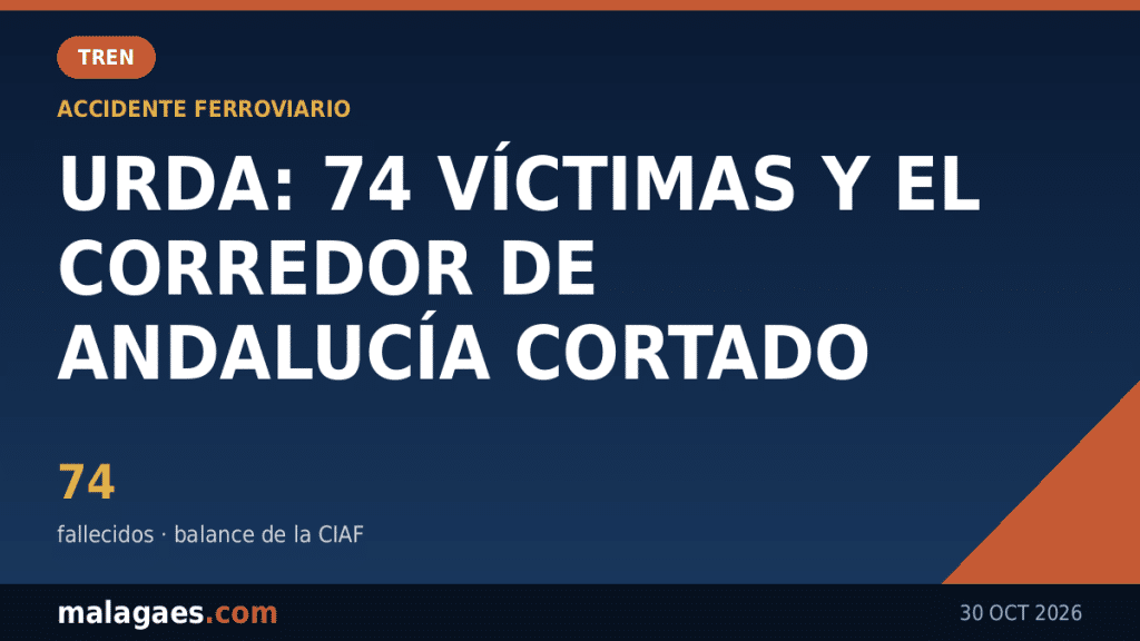 Accidente de Urda: 74 fallecidos tras el choque entre un AVE de Renfe y un Iryo en el corredor de Andalucía