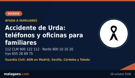 Accidente de Urda: teléfonos y oficinas para familiares de las víctimas, y la búsqueda de un joven malagueño de 22 años